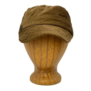 Military style hat made from quilted corduroy *crosshatch coruduroy
