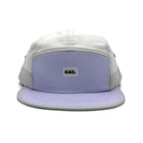 Activ8 5 Panel Cap front view – lavender recycled performance hat with UPF and snapback