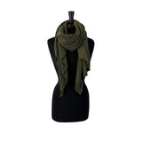 Amber Scarf in olive rib fabric – cozy winter scarf for women