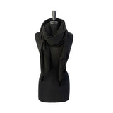 Amber Scarf in black rib fabric – cozy winter scarf for women