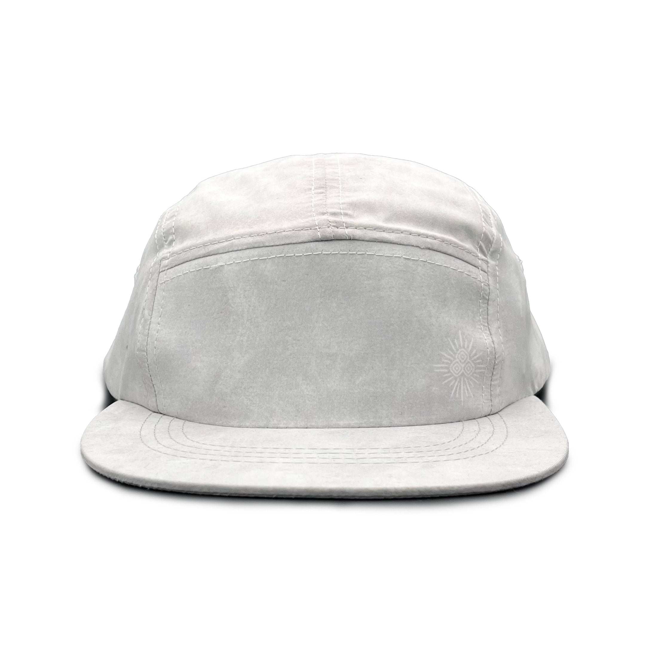 Jogga Moondust 5 Panel Cap front view – performance cap with UPF, recycled fabric, and moisture-wicking design