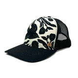 Meadow Trucker Hat – Bohemian trucker hat three quarter profile view