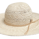 Yoko Sun Hat side view – elegant women’s sun hat in toyo straw
