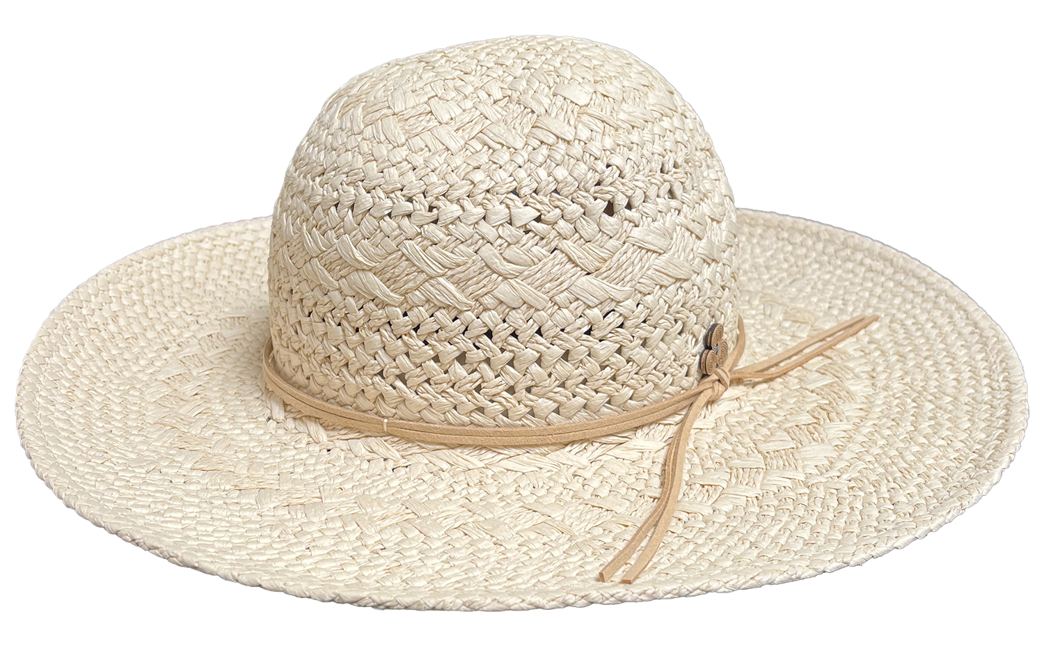 Yoko Sun Hat side view – elegant women’s sun hat in toyo straw