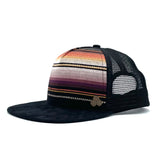 Zuma Hombre Trucker Hat profile view – handwoven pattern mesh back cap