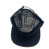 Zig Zag 5 Panel Camp Hat underside – faux suede brim detail