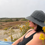 Jolie Sun Hat – Obsidian - Packable Toyo Straw and Ribbon braid