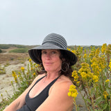 Jolie Sun Hat – Obsidian - Packable Toyo Straw and Ribbon braid