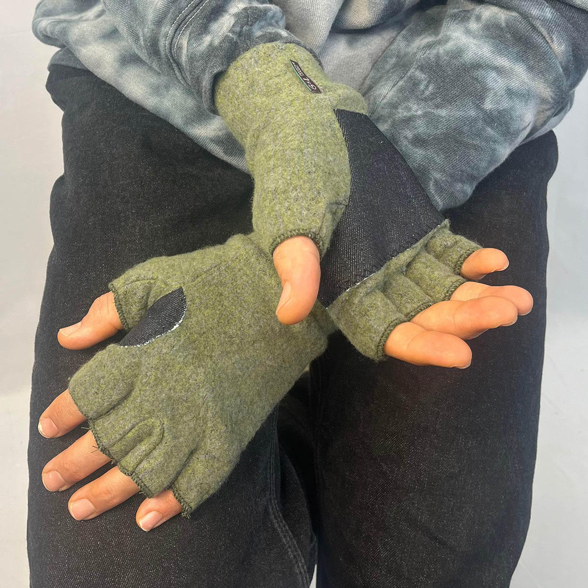 Nomad Fingerless Gloves – Recycled Cotton Blend, Reinforced Palms