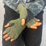Nomad Fingerless Gloves – Recycled Cotton Blend, Reinforced Palms