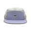 Activ8 5 Panel Cap front view – lavender recycled performance hat with UPF and snapback