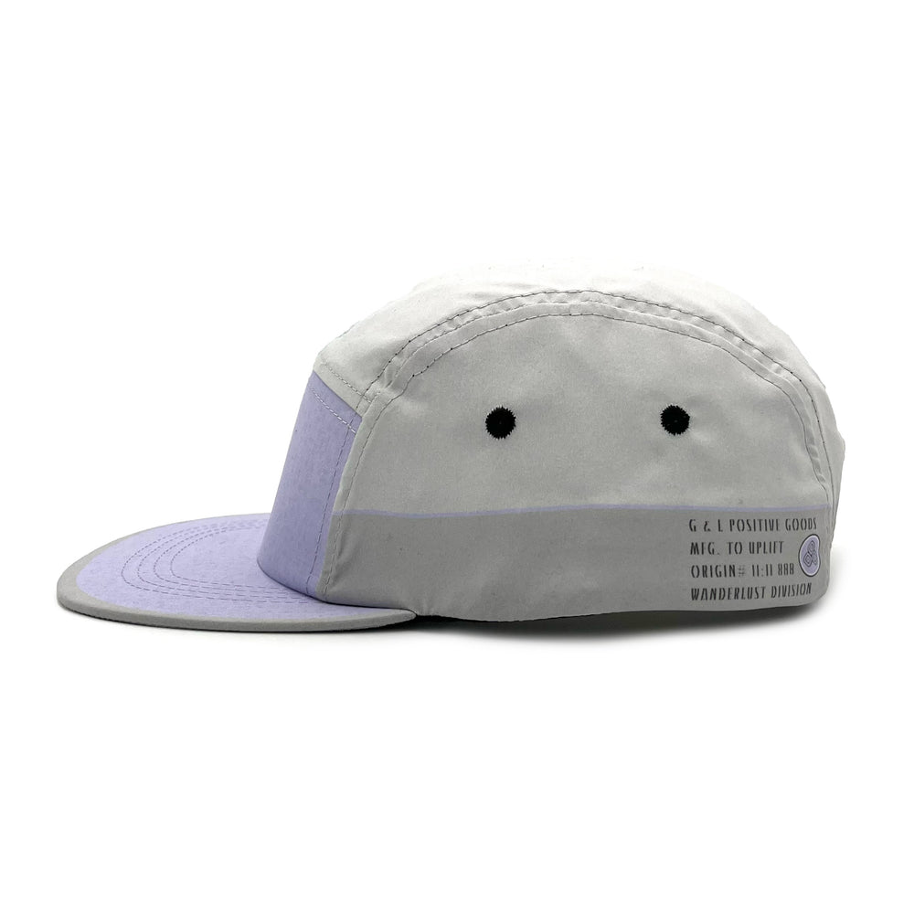 Right side view of Activ8 5 Panel Cap – breathable 5 panel recycled hat in lavender