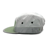 Left side view of Activ8 5 Panel Cap – ultra-light breathable 5 panel cap in moss