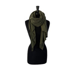 Amber Scarf in olive rib fabric – cozy winter scarf for women