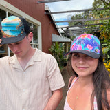 Floral Trucker Hat – Orchid - Eco-Friendly Snapback for Men & Women