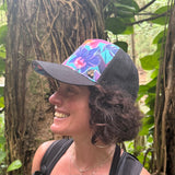 Floral Trucker Hat – Orchid - Eco-Friendly Snapback for Men & Women