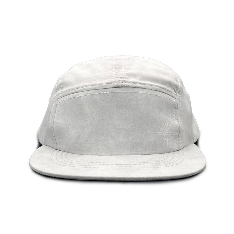 Jogga Moondust 5 Panel Cap front view – performance cap with UPF, recycled fabric, and moisture-wicking design