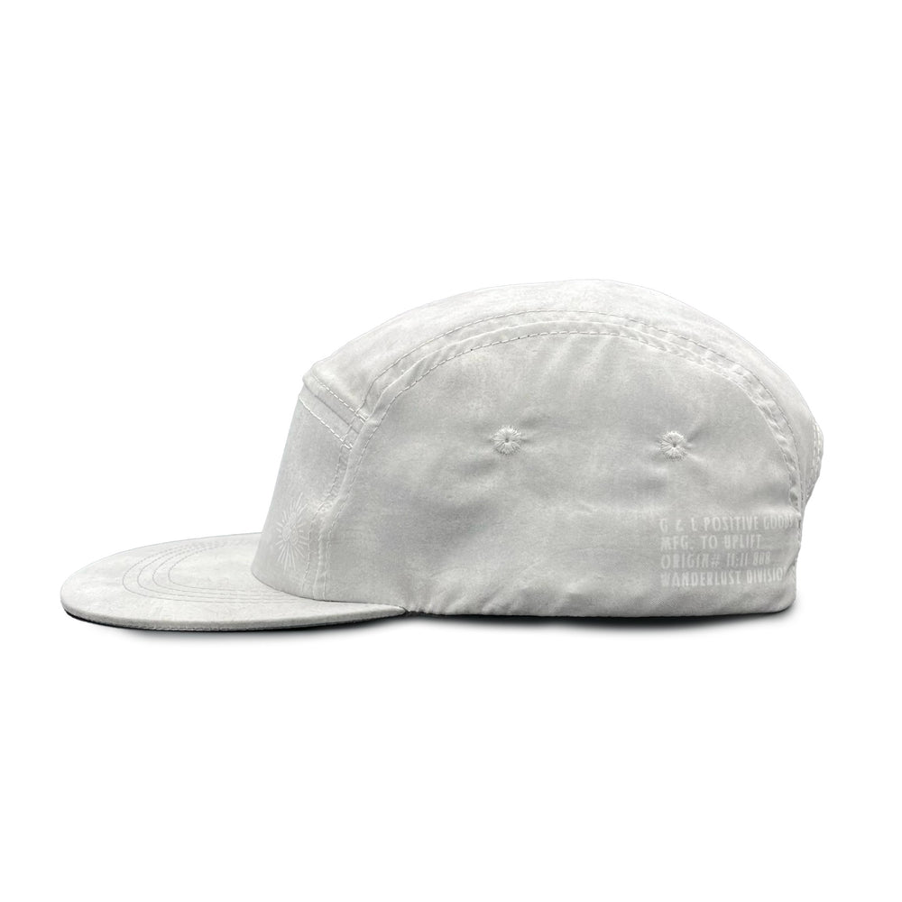 Left side view of Jogga Moondust 5 Panel Cap – breathable and ultra-light activewear cap
