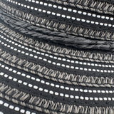 Jolie Sun Hat – Obsidian - Packable Toyo Straw and Ribbon braid