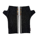 Mary Jane Wrist Warmers – Recycled Cotton, Ribbon & Coconut Button Detail- Made in USA