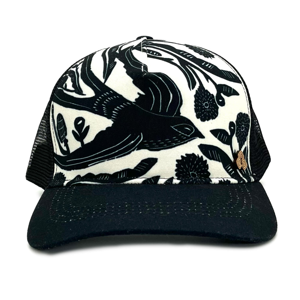 Meadow Trucker Hat – Bohemian trucker hat front view