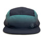 Wanderlust Gradient Cap front view – breathable recycled 5-panel hat with UV protection