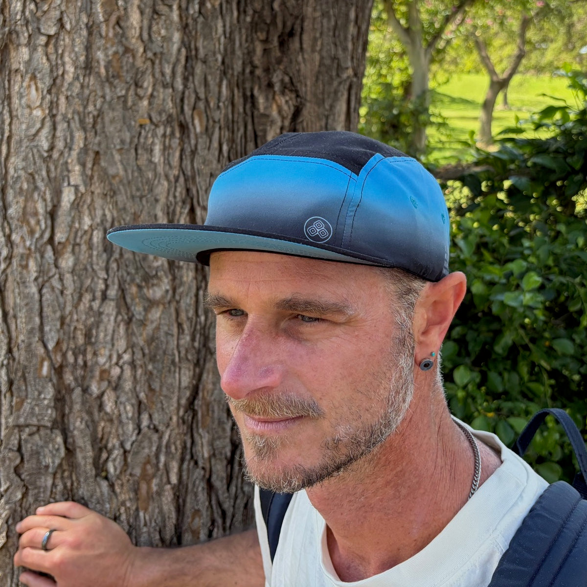 Wanderlust Gradient - Turquoise - Lightweight Recycled Polyester 5 Panel Hat with UPF Protection