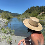 Cordoba - Zig Zag - Palm Straw Wide Brim Sun Hat