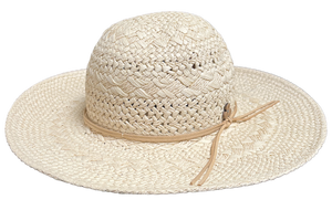 Yoko Sun Hat side view – elegant women’s sun hat in toyo straw