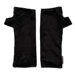 Pair of black arm sleeves on a white background