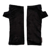 Pair of black arm sleeves on a white background