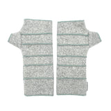Crossroads Wrist Warmers in aluminum color way – front view of eco-friendly recycled gloves