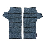 Crossroads Wrist Warmers in grey marl color way – front view of eco-friendly recycled gloves