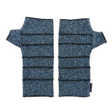 Crossroads Wrist Warmers in grey marl color way – front view of eco-friendly recycled gloves