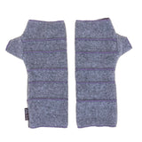 Crossroads Polar Fleece Wrist Warmers – Front View – Upcycled & Sustainable- grey marl on white background