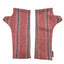 Pair of rust striped fingerless gloves on a white background  G & L