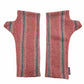 Pair of rust striped fingerless gloves on a white background  G & L