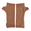 Gemini Wrist Warmers in rose gold colorway – front view showing lined upcycled cotton jersey fabric