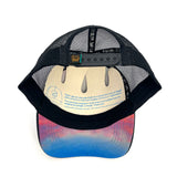Underside view of the Horizon Trinidad Trucker Hat, showing durable construction, soft interior, and flat brim.