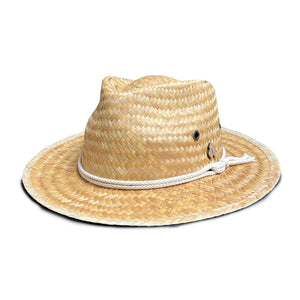Mateo Fedora 3/4 view  – lightweight palm straw fedora