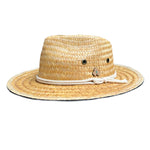 Mateo Fedora side view – lightweight palm straw fedora