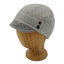 Misty Soft Cap profile angle of aluminum grey – soft stretch fit cap with lace and buttons