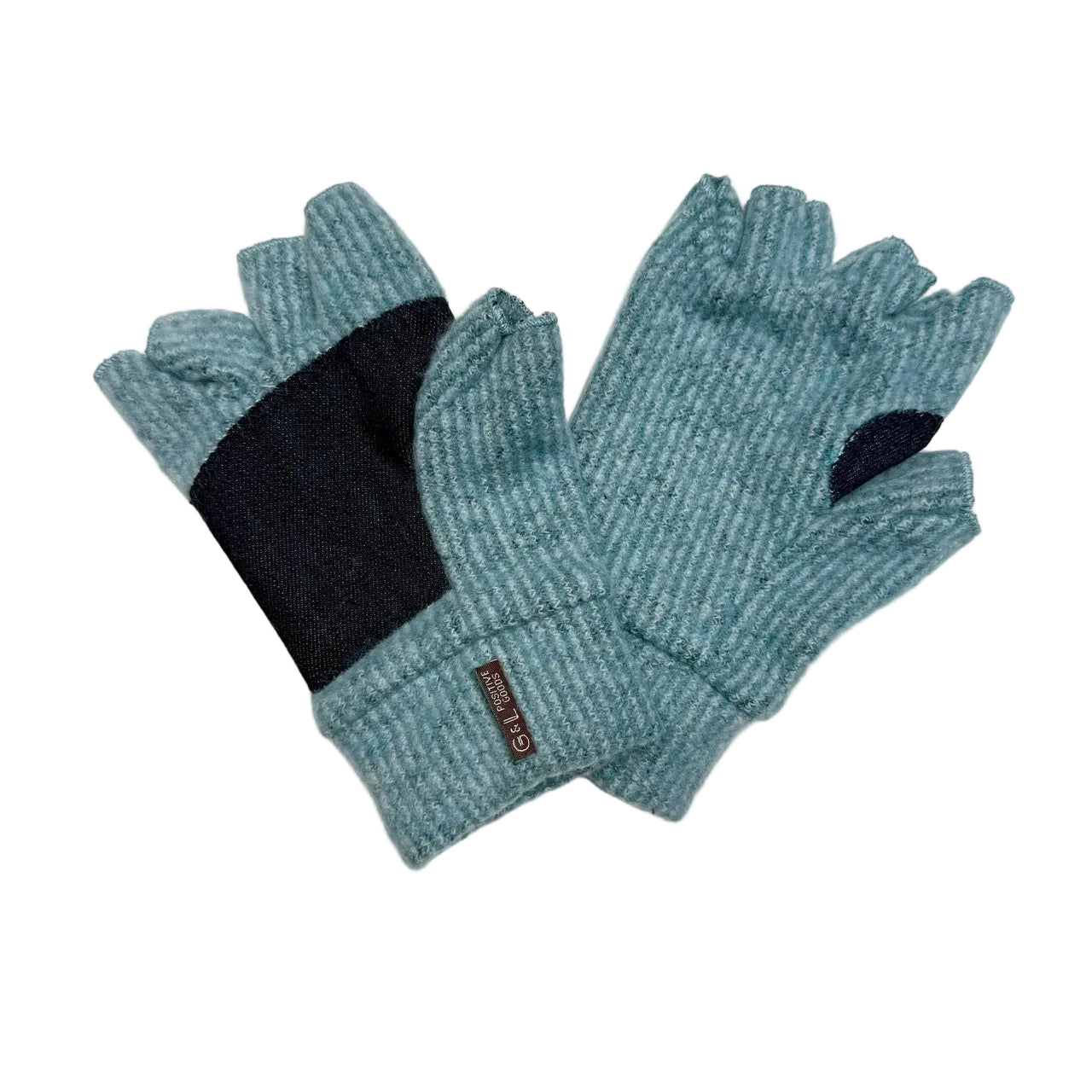 Nomad Fingerless Gloves – Recycled & Upcycled Cotton Blend, Reinforced Palms S/M, M/L