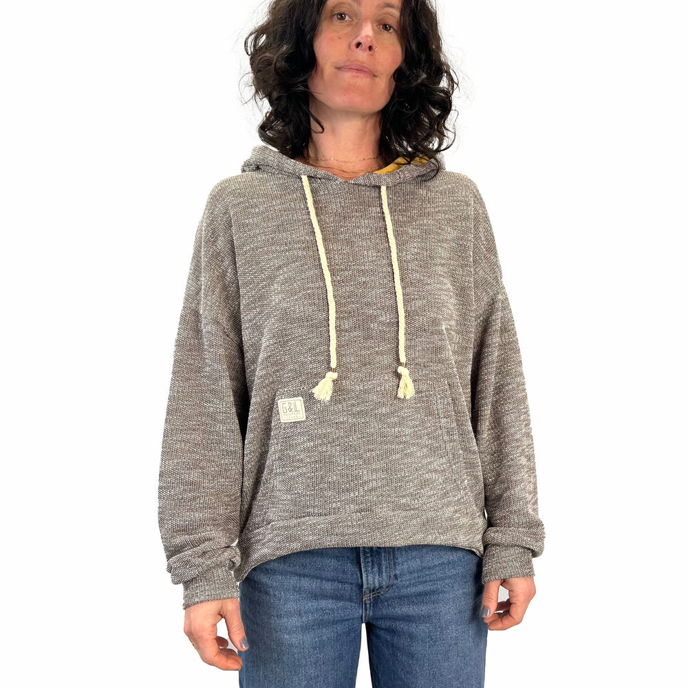 Sea Breeze Hoodie in Pine Cone – front view with kangaroo pocket