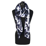 Skyla Scarf lightning color way, front view – lightweight eco-friendly upcycled cotton rayon scarf