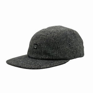 Zig Zag 5 Panel Camp Hat 3/4 quarter angle view– classic wool camp cap