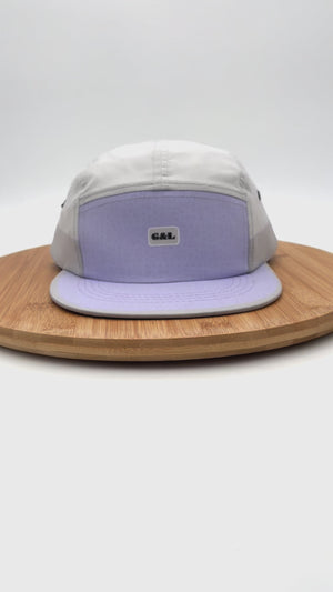
                
                    Load and play video in Gallery viewer, Video showing Activ8 5 Panel Cap in lavender for active outdoor wear
                
            