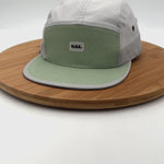 Video of Activ8 5 Panel Cap in moss green color way – adventure-ready recycled cap with sweat-wicking comfort