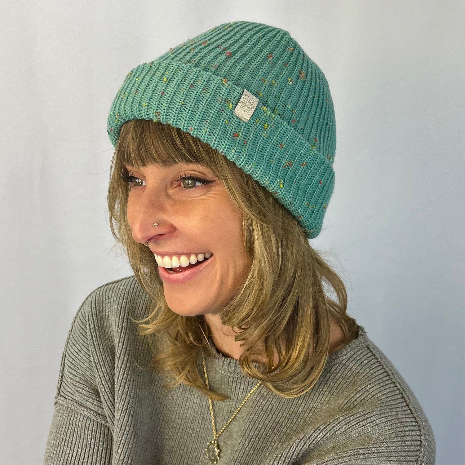 Berkeley Beanie – Seafoam - Recycled Cuffed - Double Layered - Made In Canada