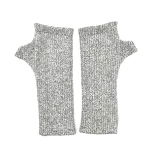 Fully lined wrist warmers. Made in the USA from upcycled fabric. Comes in variety of colors. Shop hand warmers. Grey Rib